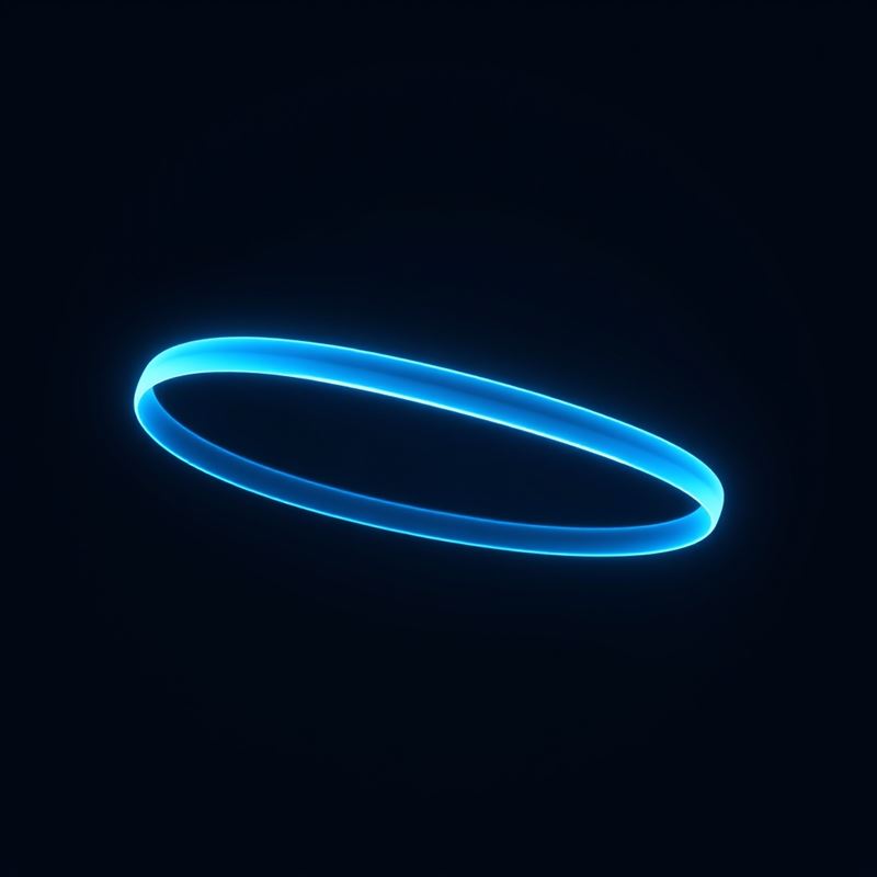 Abstract render of a continuous glowing loop of light, representing the technology lifecycle