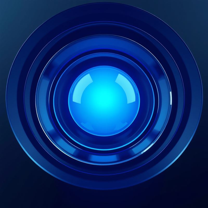 Abstract render of concentric protective glass layers around a glowing core, representing security
